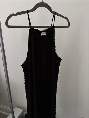 Jordan Taylor Black Ruffle Detail Top